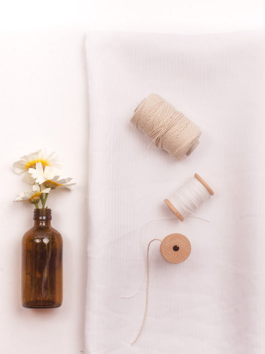 Hemp Herringbone Fabric | 100% Hemp | 190-195 GSM | RFD & White | Powerloom Weave - MBA Fabricwala