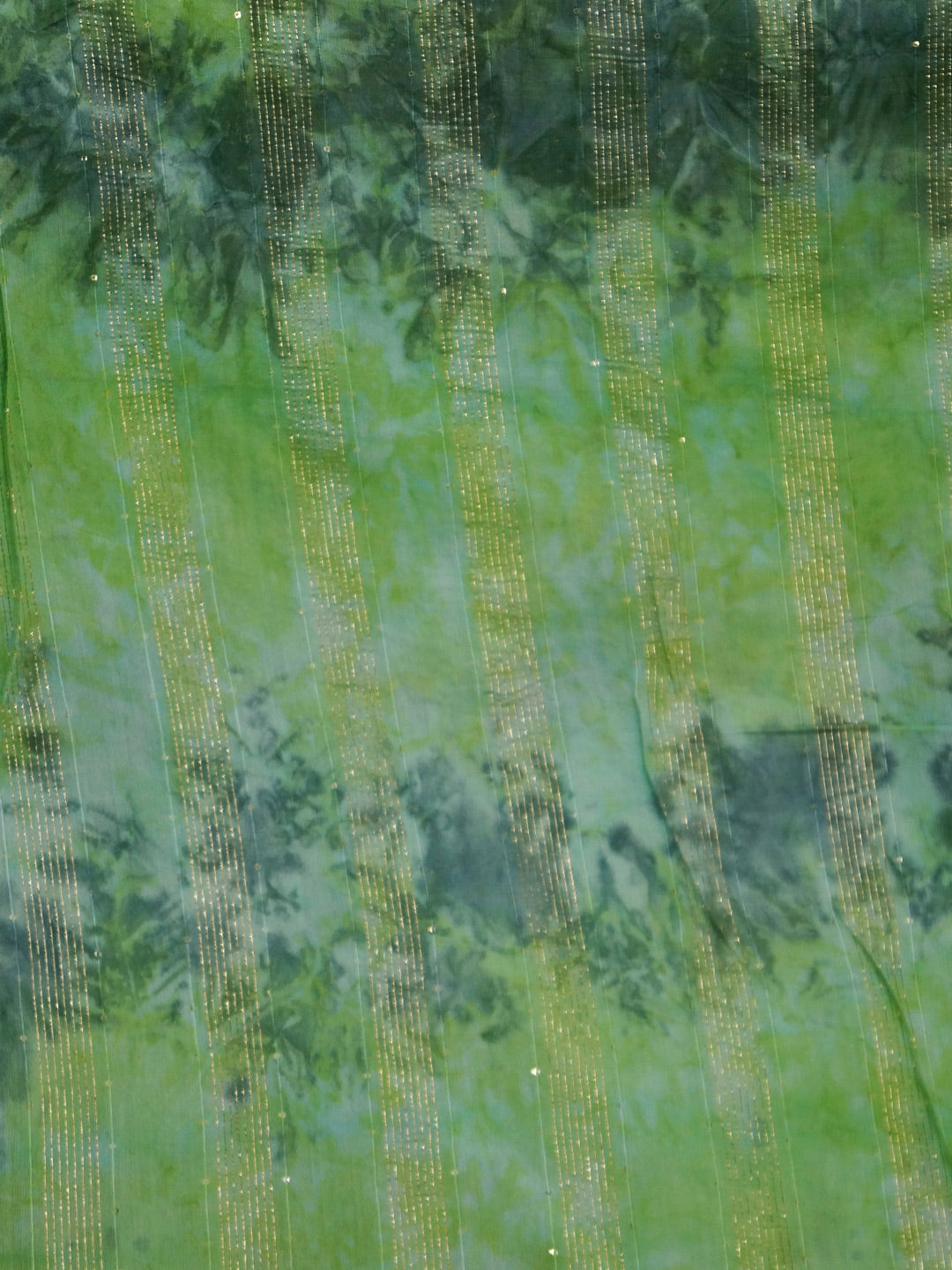 Multicolour Chanderi Pure viscose Shibori Print With Embroidered (Zari) Fabric - MBA Fabricwala